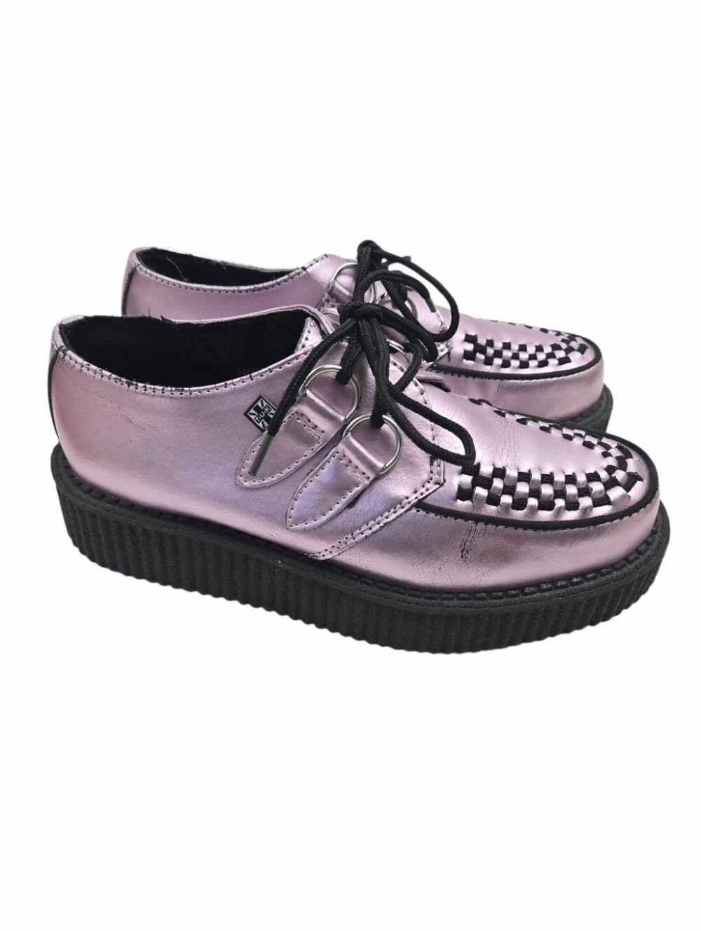 TUK Metallic Pink Women’s Creeper Lace-Up Shoe